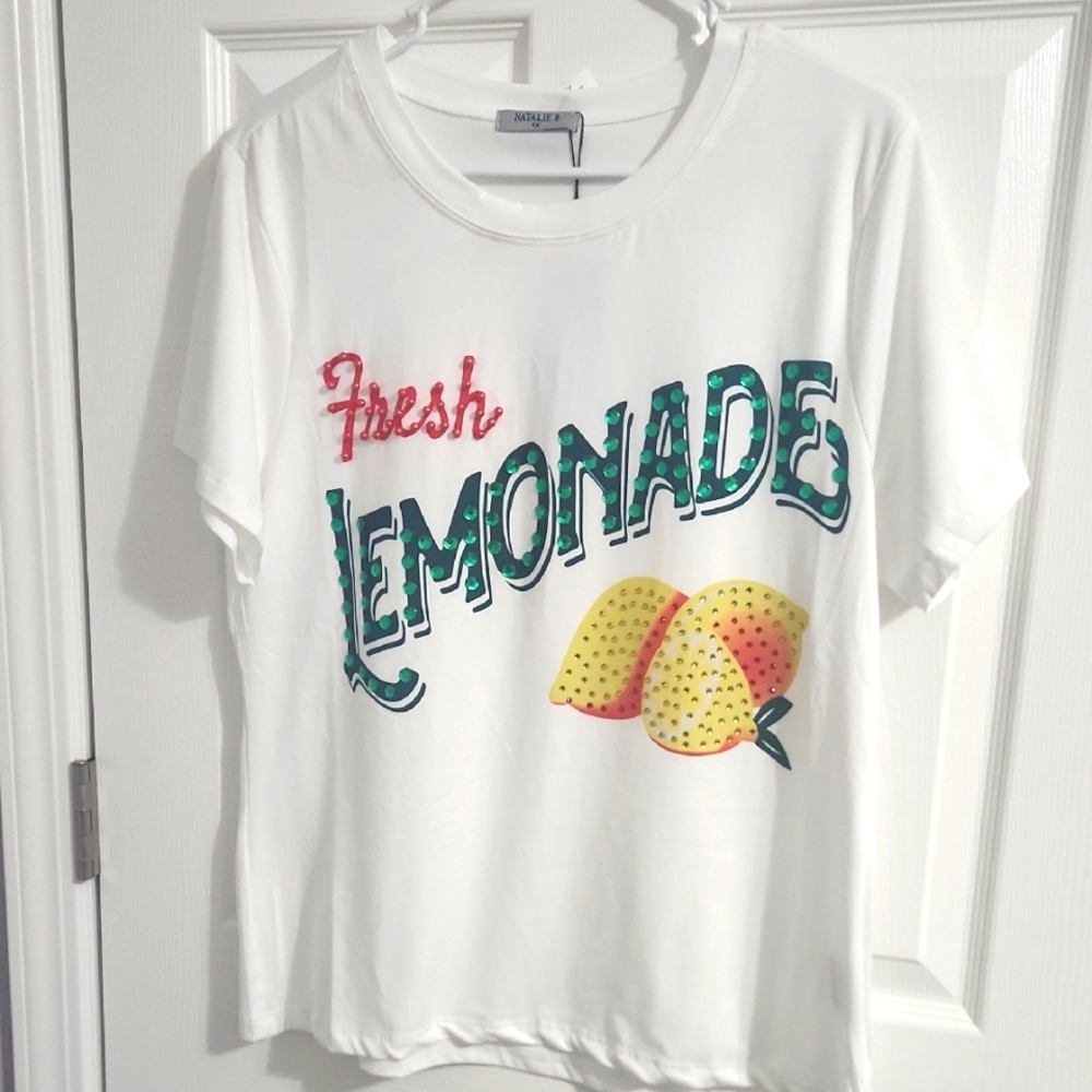 White Fresh Lemonade Graphic Tee